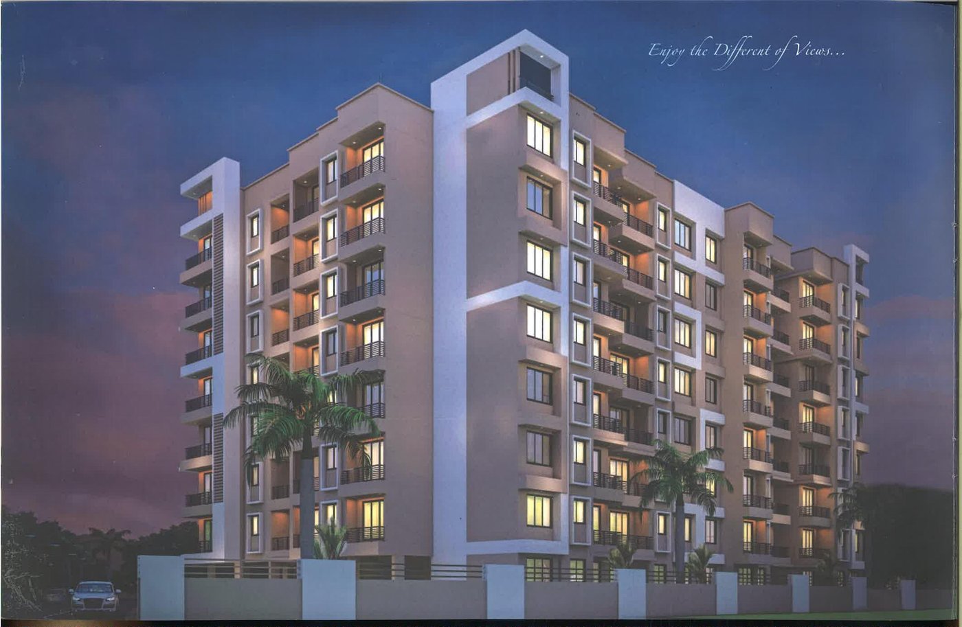 Shree Balaji Pride — Night Elevation